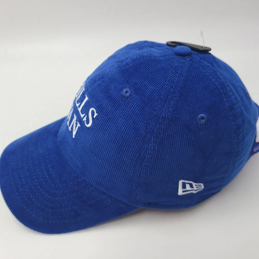 Women Buffalo Bills Hat Strapback New Era Blue White NFL Corduroy Casual Classic